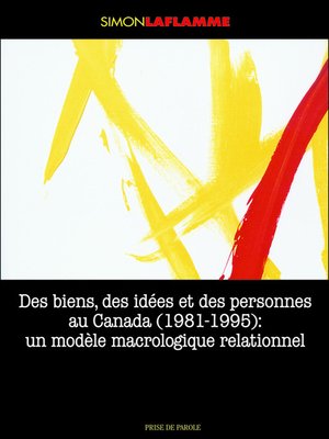 cover image of Des Biens, des Idées et des Personnes au Canada (1981-1995)